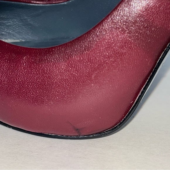 Monika Chiang Burgundy Croc Mohawk Pump Women’s Size 37.5 (US size 7) - Picture 4 of 10